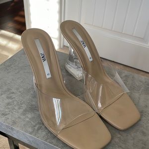 Zara clear dress sandals, size 40/9